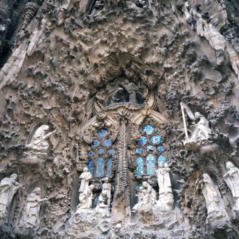 Temple De La Famlia by A. Gaud in detail